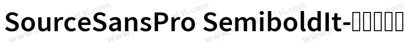 SourceSansPro SemiboldIt字体转换